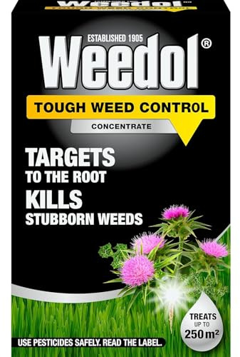 Weedol Tough Weed Control Concentrate 500ml | Systemic Weed Killer for Deep-Rooted Weeds & Brush | Fast-Acting Formula for Nettles, Brambles, Docks, Thistles | Treats Up to 332m²