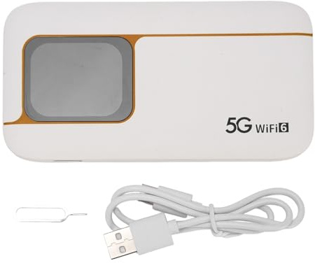 Denash Hotspot Mobile 5G, Routeur Portable WiFi 6 avec écran Tactile de 2,01 Pouces, Batterie de 7 100 MAh et Conception IP67, pour Les Jeux en Streaming à Domicile et en Voyage