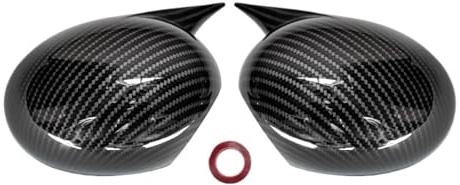 Auto Spiegelkappen Für Mini Für Cooper R50 R52 R53 Linkslenker Aufkleber Kunststoff 2 Stücke Rückspiegel Abdeckung Kappen Schutzhülle SeitenspiegelAbdeckungen(Carbon Look)