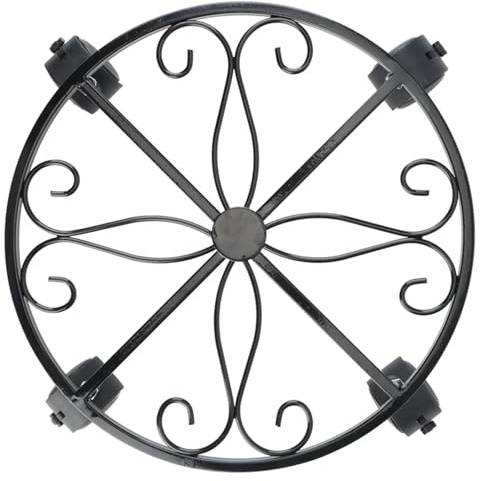 XCTDSVAH Sottovasi per Piante Carrello for Piante con Ruote Supporto for rotanti, Vaso da Fiori Giardino in Ferro Resistente, Carrello for in