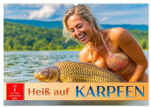 Heiß auf Karpfen (Wandkalender 2026 DIN A2 quer), CALVENDO Monatskalender: Starke Fänge, schöne Momente, echte Leidenschaft. (CALVENDO Sport)