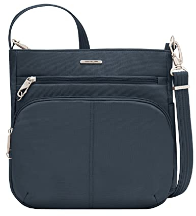 Travelon diebstahlsichere, klassische N/S Umhängetasche, schwarz (Midnight)