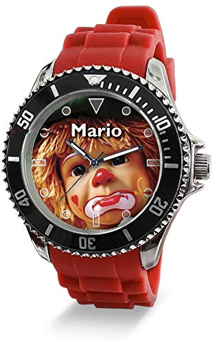 Montre Sport Homme Personnalisée avec Une Photo, Texte, Logo. Cadeau Personnalisable, Votre Message Gravé sur Le Fond de la Montre. Bracelet Sport en Silicone de Couleurs. Cadeau Papa