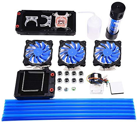 Bewinner DIY 120 /240mm Wasserkühlungs kit Liquid CPU Wasserkühlung CPU Wasserblock Pumpenbehälter LED Lüfter Computer Kühlkörper Liquid CPU Wasserkühlung Set