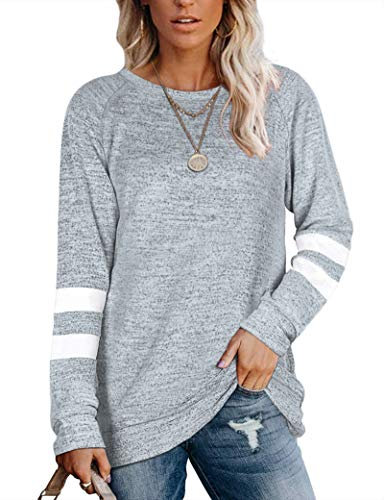 MOLERANI Leichte Pullover für Damen Kuschelige Sweatshirts Langarmshirts für Leggings M