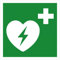 Aufkleber: Defibrillator Rettungszeichen - Aufkleber 150 x 150 mm nachleuchtend