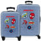 Marvel Spiderman Denim Koffer-Set, blau, 55/68 cm, starr, ABS-Kombinationsverschluss, seitlich, 104 l, 6 kg, 4 Räder, Handgepäck