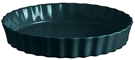 Emile Henry 736032 Tortiera alta/piatto per torta, 32 cm, ceramica, Belle-Ile