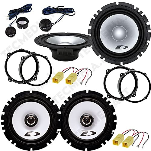 Kit 6 Casse Altoparlanti Alpine per Alfa Romeo 147 Kit Anteriore e Posteriore con Adattatori e Connettori Inclusi