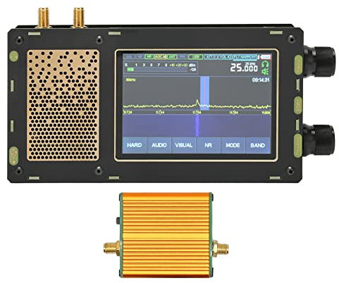 Shortwave Radio Receiver, DSP SDR Receiver, 50KHz to 2GHz 3.5in Touch Screen 3600mAh Battery AM SSB NFM WFM CW Shortwave Radio Receiver Adaptive Noise Reduction (DSP SDR V3 Host with Low Noise