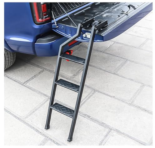JHCHAN Escalera Plegable para portón Trasero de 360° para Accesorios | Ranger Toyota Hilux Mitsubishi L200 Triton NISSAN NAVARA ISUZU D-MAX 2010-2022 General
