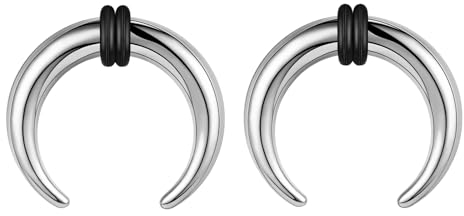 ZS 2 Stück Pincher Tapers Septumringe, 2G 4G 6G 8G 10G 14G 16G Buffalo Horseshoe Stretcher Expander Piercing Zum Dehnen Von Durchbohrten Nasen Ohr Messgeräten (10g, 11mm)