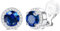 Sllaiss Ohrclips Damen Runde Zirkonia Perle Ohne Ohrlöcher Gold Silber Klipp Ohrringe Clips Blau