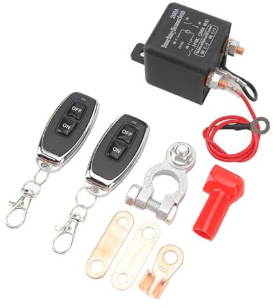 Akozon Interrupteur de Déconnexion de Batterie à Distance 12 V, Coupe-Circuit Double Batterie 200 A Empêcher la Décharge de la Batterie Haute sécurité pour Voiture