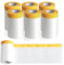 6 Rollen Abdeckfolie Klebeband mit Folie, 55 cm x 20 m Abdeckfolie Malerfolie, Selbstklebende Goldband Masker Tape, Transparent Malerkrepp mit Folie Gewebeklebeband Malerband zum Staubschutz