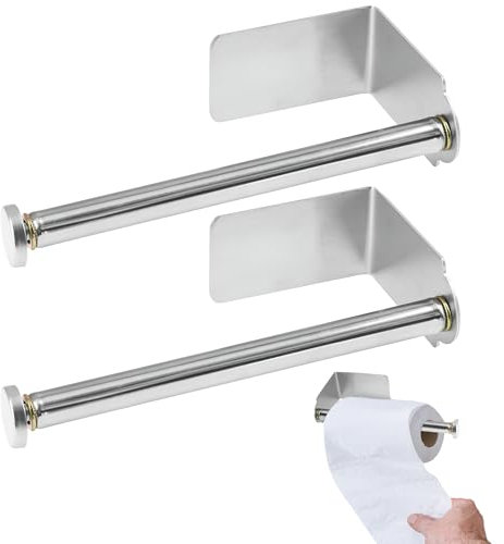 LuciHena® 2 Portarrollos Papel Higienico Adhesivo | Soporte Papel Higiénico | Colgador Papel Higienico | Portarrollos Baño sin Taladro | Accesorios Baño Sin Taladro