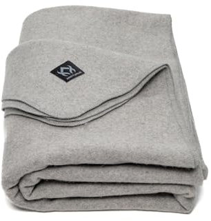 Arcturus Militärische Wolldecke, warm, dick, waschbar, ideal für Outdoor, Camping, Stadiondecke, Picknicks, Reisen, Auto- und Bushcraft-Überlebens-Kits, groß, 162,6 x 223,5 cm, 2 kg (Steingrau)