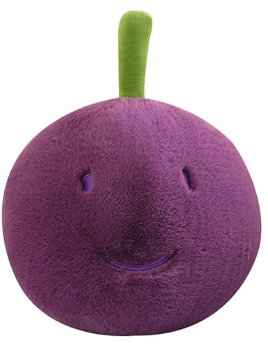 FEEZUSH Grape Plush Pillow, Grape Stuffed Plush, Food Plush Pillow, Home Decoration Gift for Kids Adults (11.8 inch)