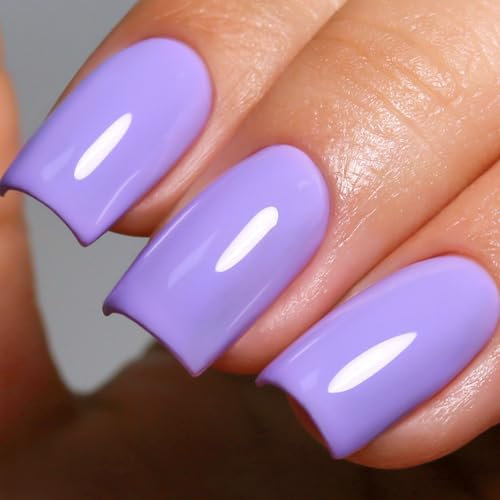 Ozzeal Vernis Semi Permanent violet, 15ml Lilas Violet Nail Polish Art Démarrage Manucure vernis À Ongles Gels Printemps Eté Gel UV DIY Art
