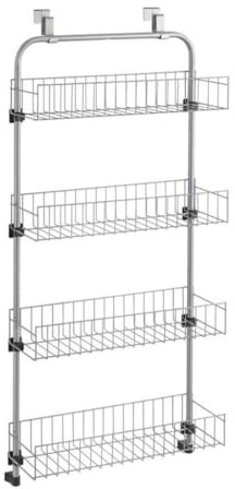 Metaltex Türregal, Metall, Silber, 103 x 17 x 45 cm