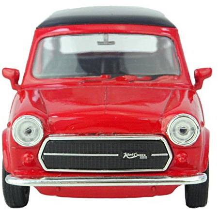 Die Cast Model Car Mini Cooper 1300 in Rot mit schwarzer Spitze