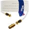 1STec 3m Long White Gold Plated Male to Male Virgin Media Extension Cable with Female Joining Coupler for V6 TIVO Set Top Box or VIVID Fibre Super Hub Broadband Modems (3 Metre)