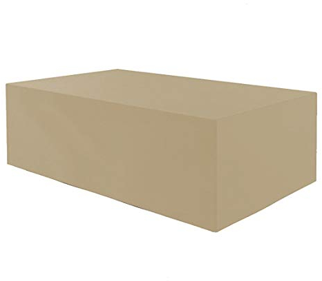 Planesium Premium Gartentisch Gartenmöbel Hülle Abdeckung Schutzhülle Haube Abdeckplane Garnitur wasserdicht atmungsaktiv 575g /lfm (Beige Breite 230cm x Tiefe 130cm x Höhe 80cm)