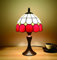 Tokira Vintage Tiffany Tischlampen Rote 8 Zoll, E14 Tiffany Tischlampe Antik Original, Glasmalerei Lampen Mediterrane Schlafzimmer Nacht Lampenschirme Wohnzimmer(Ohne Glühbirnen)