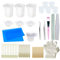 Allaozne Stampo Silicone Strumento 92 Pz Strumento per Fare Gioielli in Silicone Incluso Tazza in Silicone, Tappetino in Silicone, Misurino, Striscia lucidante per Gioielli Fai da Te