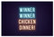 artboxONE Poster 120x80 cm Typografie Chicken Dinner hochwertiger Design Kunstdruck - Bild Winner Dinner Essen