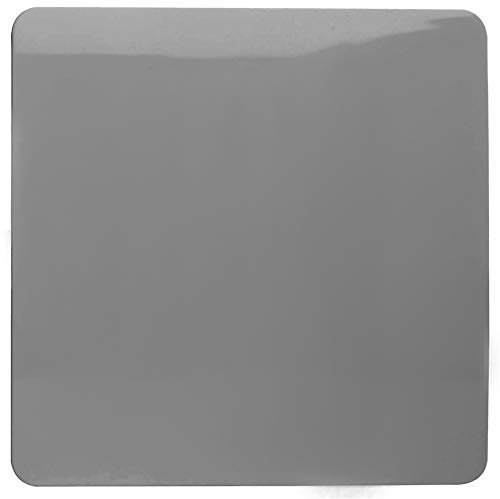 Trendi Artistic Modern Glossy Tactile Single Blanking Plate Light Grey