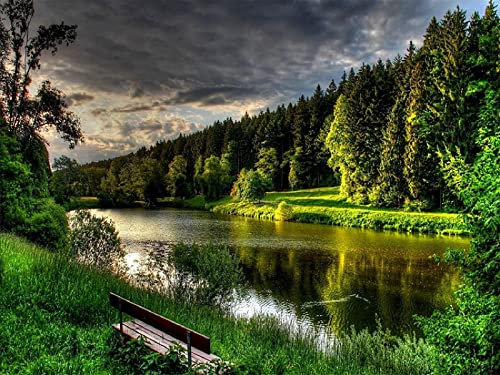 Puzzle 1000 Teile Für Erwachsene Deutschland Altdorf Der Wald Fluss Modernes Holzspielzeug Lustige Spiele Tolles Pädagogisches Geschenk Für Kinder