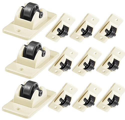 Self Adhesive Wheels Caster,12PCS Small Castors Wheel,Mini Self Adhesive Casters Wheel Mini Casters,Plastic Castor Wheels Swivel For Small Furniture DIY Box Toy Car Storage Container