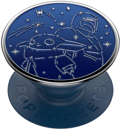 PopSockets: PopGrip - Soporte y Agarre para Teléfonos Móviles y Tablets con un PopTop Intercambiable - Enamel Mandalorian Night