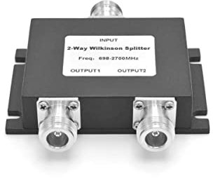 RANGEFUL Répartiteur 2 voies N Femelle 50 Ohm WS2W Répartiteur de Signaux Cellulaires pour LTE CDMA GSM 3G 4G 5G Signaux 698~2700MHz pour Amplificateur Répétiteur de Signaux Mobiles
