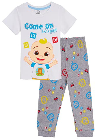 CoComelon Boys T-Shirt + Joggers Set JJ Tracksuit Set Top Matching Daywear Holiday Outfit