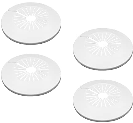 Cozylkx 4 Dekorative Abdeck Rohrmanschetten, Weicher Kunststoff Zum Aufstecken, Heizkörperabdeckung, Wandflansch Abdeckung Für Rohrdekoration Mit 30-55 Mm Durchmesser