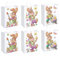 com-four® 6x Ostertasche mit Motiv - Papierbeutel zum Befüllen - Ostertüte für Geschenke und Ostereier - Geschenktasche aus Papier mit Tragekordel im Osterdesign (06 Stück - mittel - Hasen)