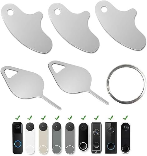 VVHOOY Doorbell Security Pin Key Door Bell Release Removal Replacement Tool with Portable Ring Kit Compatible with Nest Doorbell,Blink Video Doorbell,Arlo Video Doorbell and Eufy Video Doorbell 6 Pack