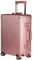 GUNDEL Aluminium Handgepäck Koffer Cabin Trolley 55x40x20 cm H/B/T 32L 4x360° Rollen Rose Gold 2X TSA-Zahlenschloss