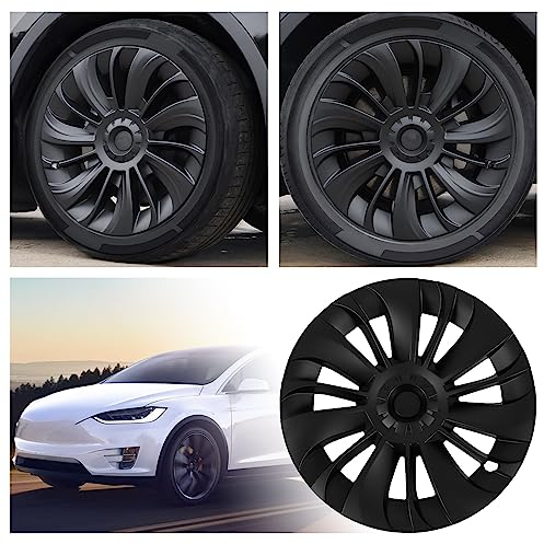 Radnabenabdeckung, 19 Zoll Radabdeckung Radkappen für Model Y 2020‑2023, 4er Set, Ersatzradabdeckungen, Radnabenabdeckung, Felgenabdeckung, Felgenschutz, Ersatz, Autozubehör