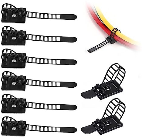 50pcs Adjustable Cable Clips, Self-Adhesive Cable Clips, Adjustable Cable Mounts, Wire Routing Buckles, Computer Cable Bundling, Cable Clamp Clips, Cable Organizer