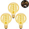 DSLebeen Edison Vintage Glühbirne E27, 4W LED Dimmbar E27 Birne ersetzt 40 Watt Glühbirne, Warmweiß 2200K Retro Glühbirne für Haus, Bar, Heim, Hotel, Café (3er Pack, Ø80mm)