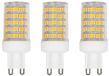 G9 LED Lampe 10W, 1000LM, Warmweiß 3000K, Ersatz 50W-100W Halogenlampe, G9 Sockel, Kein Flackern, Nicht Dimmbar, 3er Pack für Kronleuchter, Deckenleuchten, Wandleuchten, AC 220-240V