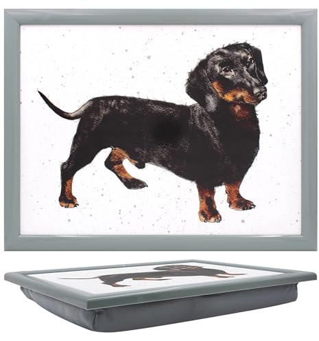 Lesser & Pavey Cushioned Lap Tray | Lovely Lap Trays With Padded Cushion, Perfect For Eating On The Sofa | Dachshund Lap Trays For Eating Homes - Sarah Boddy