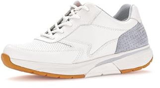 Gabor Damen Low-Top Sneaker, Frauen Halbschuhe,Freizeitschuhe,Turnschuhe,Laufschuhe,schnürschuhe,schnürer,Weiss/Lagune/Manda,39 EU / 6 UK