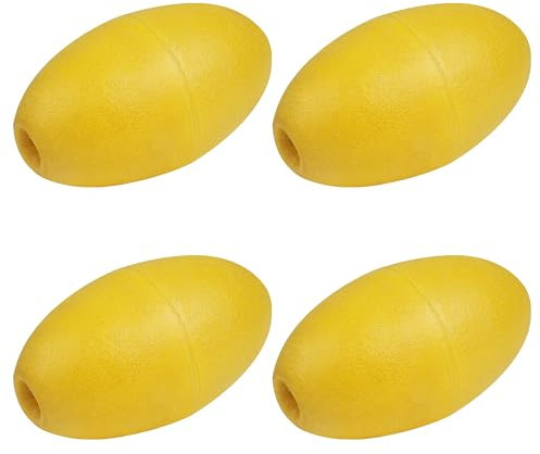 Rope Floats Marine Buoy Float, 4pcs Fishing Marker Buoy EVA Yellow Boat Accessory Kayak Canoe Drift Anchor Floating Ball for Tow Rope Throw Line Dock Marine Accessories (YELLOW, L*W-13 * 7.5cm)