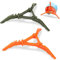 Gas Canister Stand Outdoor Foldable Gas Canister Support Gas Tank Stove Stand Bracket Gas Tank Bracket Camping Canister Stand Gas Tank Holder folding Burner Stand (Orange + Army Green)