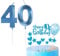 Bolosa 40th Birthday Candles Set, 40th Birthday Cake Topper, Number 40 Candle, 40th Birthday Decorations for Girls Boys Birthday Party Wedding Anniversary (Blue, Number 40)