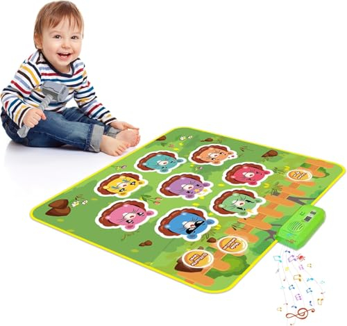 2 in 1 Whack-a-Mole Spielzeug für Kinder ab 3 4 5 6 Jahre,Whack Maulwurfspiel,Hammerspiel,Whack A Mole Game for Toddlers,Interaktives Spiel Hammerspiel Spielzeug mit Sound&Light Lernspielzeug Geschenk